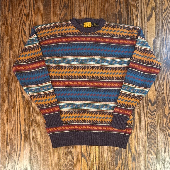 Vintage Other - Vintage 90s Vibrant Knit Wool Sweater
